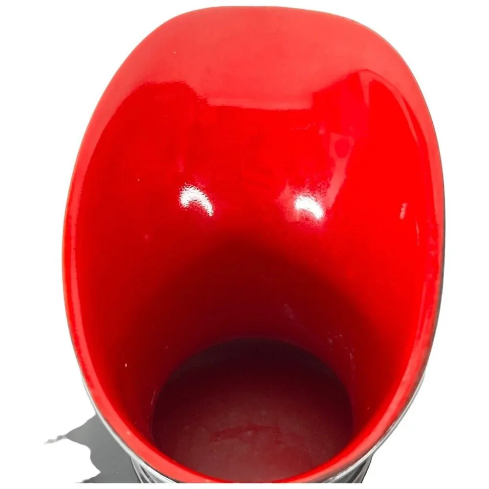 Crown Devon Creamer‎ Black And Red Ceramic Made In England Small Pitcher